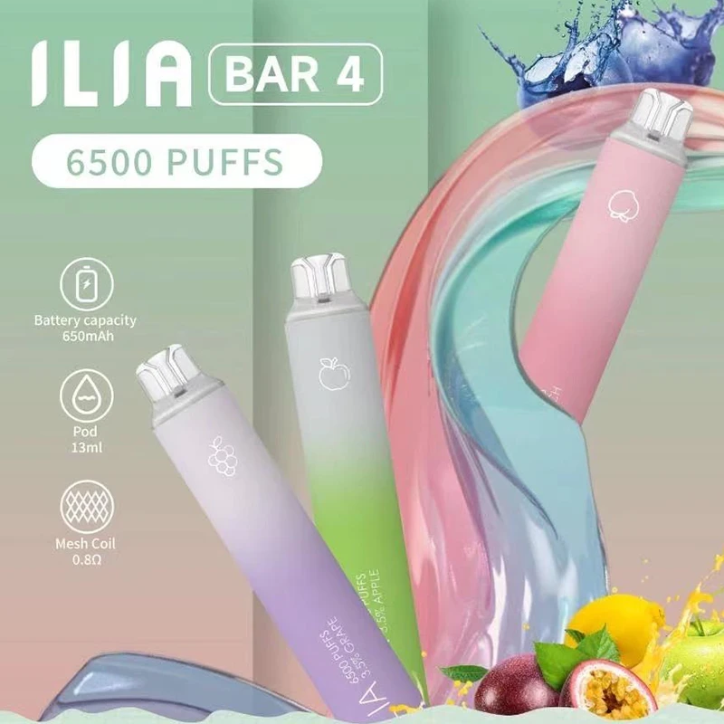 ILIA 哩亞 ILIA Bar4 6500口 一次性電子煙(24種口味)