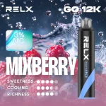 一次性電子煙 悅刻RELX Smash Go 12000口 小黑條 混合莓果口味